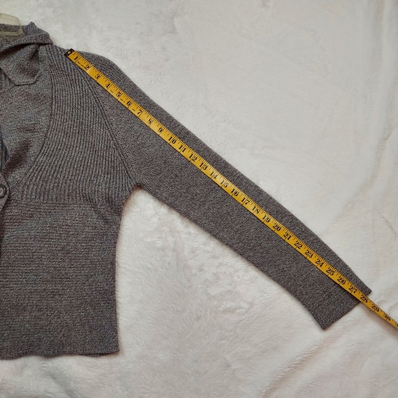 Jason Maxwell Gray Knit Button Down Collared Sweater Cardigan Size M - Picture 6 of 8